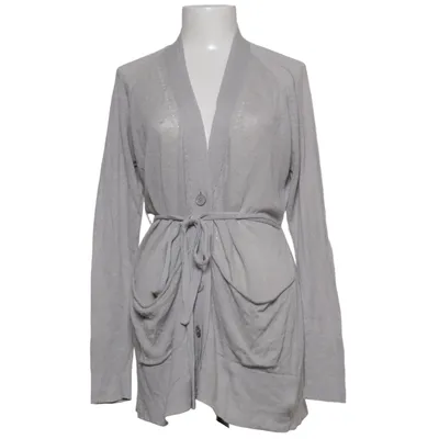 Strickjacke (Grau) von Wrap Leinen, Seide