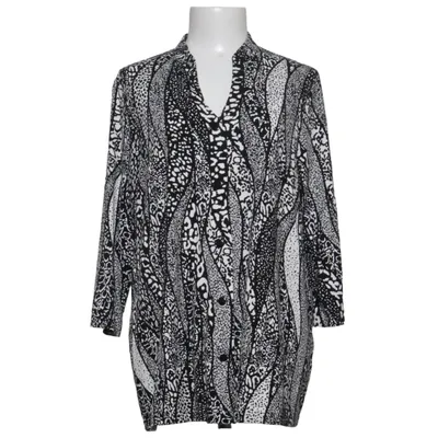 Cardigan (Zwart, Wit) van Klaus Modelle Elastaan, Viscose