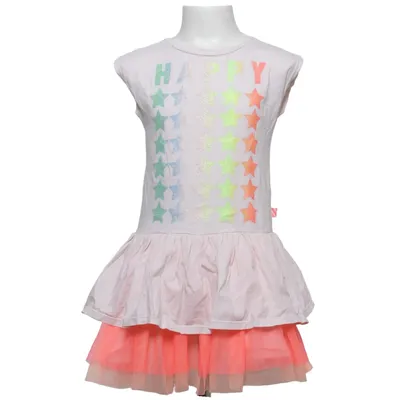 Dress (Pink, Multicolored) from Velvet Cotton, Polyester