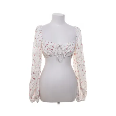 Crop top (White, Multicolored) from Finders Keepers Elastane, Polyester, Viscose