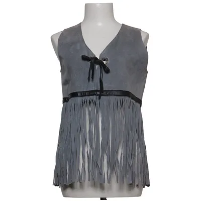 Leather vest (Gray) from Echtes leder