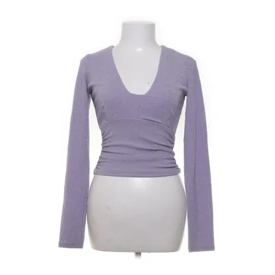 Långärmad t-shirt (Lila) från Bik Bok Elastan, Metallfiber, Polyamid, Polyester