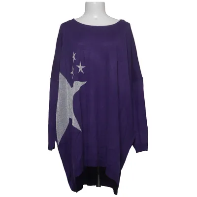 Sweater (Purple) from Janina Curved Acrylic, Metallic fiber