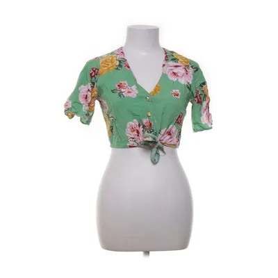 Slå-om top (Grøn, Flerfarvet) fra Miss Selfridge Petites Viscose