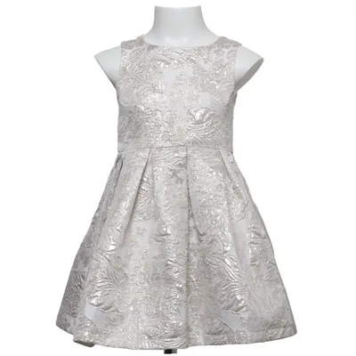 Blomsterpigekjole (Beige, Sølv) fra Lindex Kids Polyester, Viscose