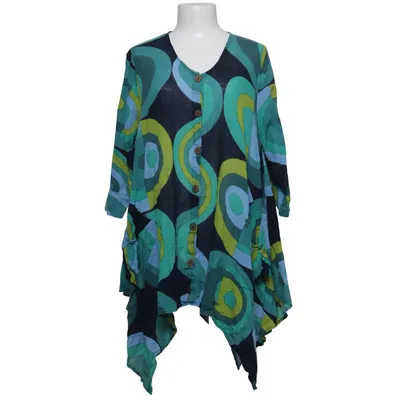 Tunic (Blue, Green, Multicolored) from DW Shop Cotton