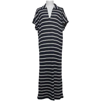 Maxi dress (Blue, White) from Massimo Dutti Cotton, Polyester