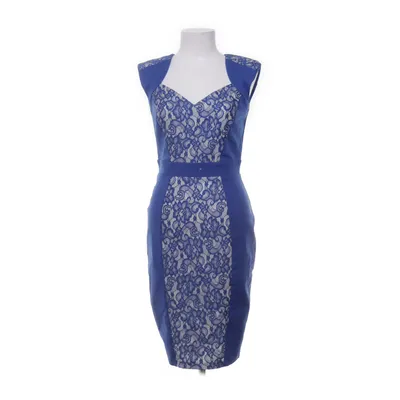 Cocktailjurk (Blauw, Wit) van Paper Dolls Katoen, Elastaan, Nylon, Polyester