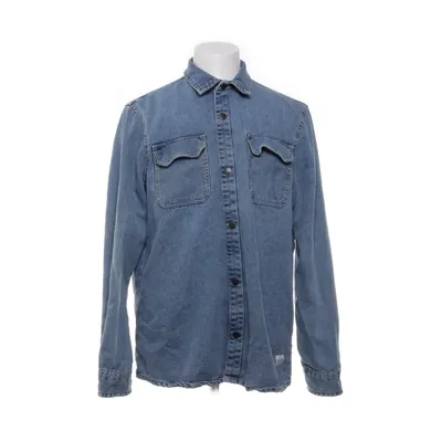 Denim blouse (Blauw) van Livergy Katoen, Gerecycled polyester