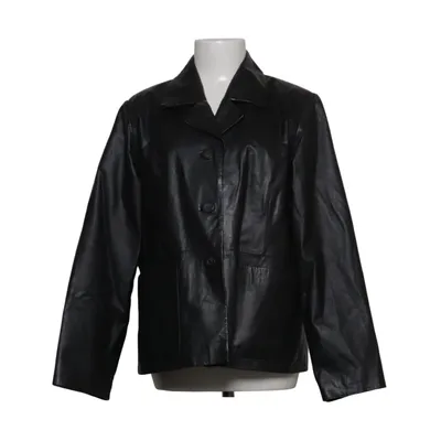 Leren blazer (Zwart) van Etage Leer, Polyester