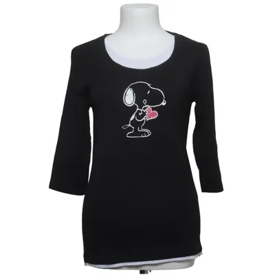Långärmad t-shirt (Svart, Vit) från Snoopy Bomull