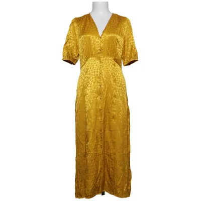 Robe longue (Jaune) de Warehouse Polyester, Viscose