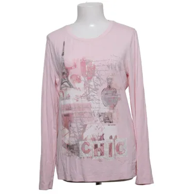 Langærmet t-shirt (Pink, Flerfarvet) fra Bonita Elastan, Viscose