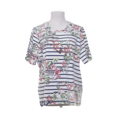 T-shirt (White, Blue, Multicolored) from Clarina Collection Cotton, Elastane