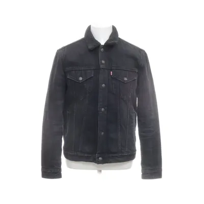 Lined denim jacket (Black) from Levi's Premium Cotton, Faux fur