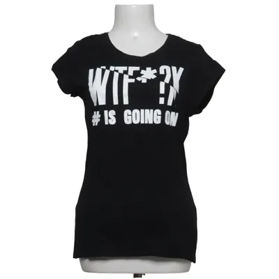 T-shirt (Zwart, Wit) van Blind Date Casual Katoen