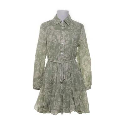Robe chemise (Vert, Multicolore) de Zara Coton