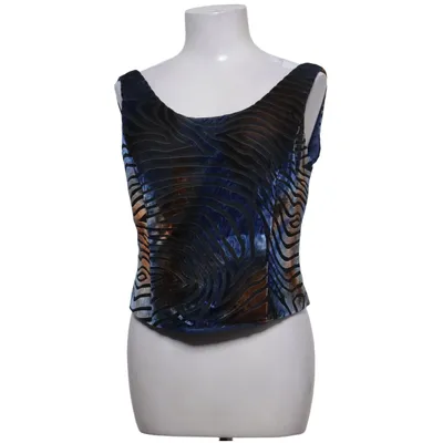 Top (Blue, Brown, Multicolored) from Eurofashion Elastane, Polyamide, Polyester