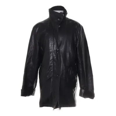 Läderkappa (Svart) från Fashion Classic Skinn, Nylon, Ull