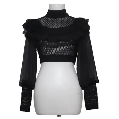 Crop top (Zwart) van The Girl Who Elastaan, Polyester