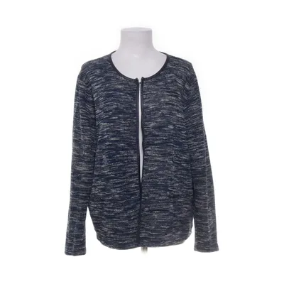 Cardigan (Blue, White, Multicolored) from Laura Torelli Collection Cotton, Polyester, Polyurethane, Viscose