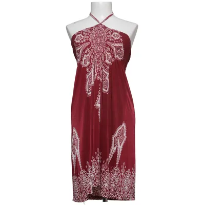 Robe dos-nu (Rouge, Blanc) de E&D Coton, Élasthane, Viscose