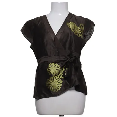 Omlottopp (Brun, Gul) från Monsoon Acetat, Linne, Polyester, Silke