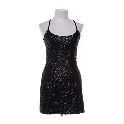 Cocktailklänning (Svart, Silverfärgad) från Influenza Elastan, Viskos