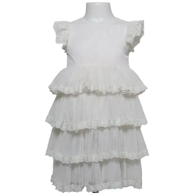 Robe de fille de fleur (Blanc) de Newbie by KappAhl Coton, Polyester