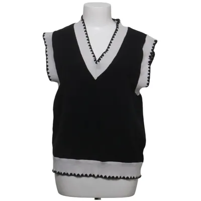Pull sans manches (Noir, Blanc) de Daphnea Polyamide, Viscose, Laine