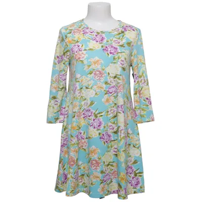 Dress (Blue, Multicolored) from AX Paris Cotton, Elastane, Polyester
