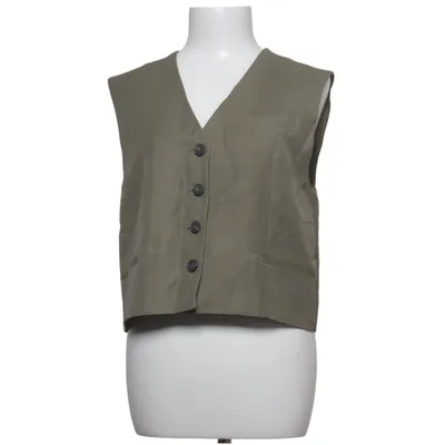 Kostuumgilet (Groen) van Massimo Dutti Katoen, Linnen