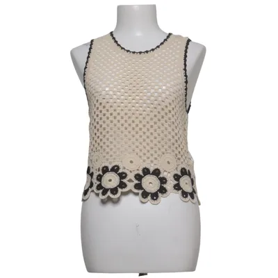 Débardeur (Beige, Noir) de Sandro Coton, Polyamide, Viscose