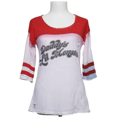 Haut (Blanc, Rouge) de Suicide Squad Polyester, Viscose