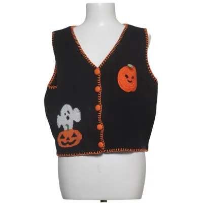 Gilet (Zwart, Oranje, Wit) van Cider Acryl, Katoen