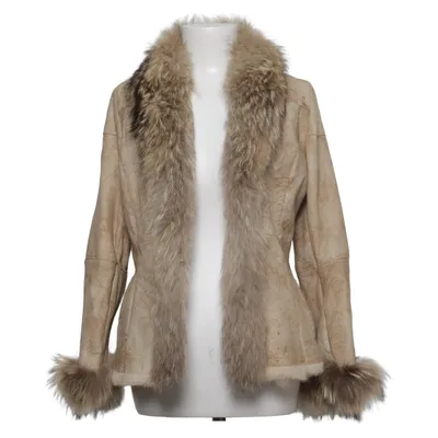 Veste en peau de mouton retournée (Beige) de Hollies Stockholm Cuir