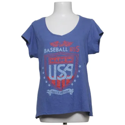 T-shirt (Blue, Red, White) from Atmosphere Cotton, Polyester