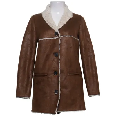 Shearlingjakke (Brun, Beige) fra Mango Polyester