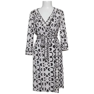 Wrap dress (Black, White) from Diane von Furstenberg