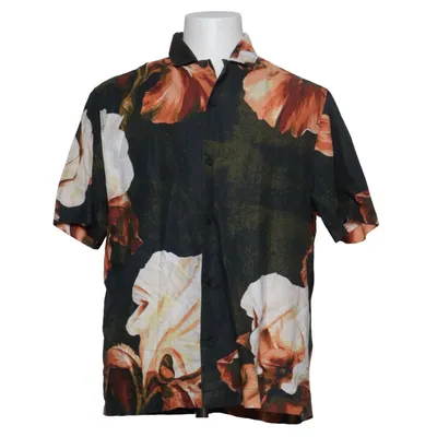 Chemise à manches courtes (Noir, Multicolore) de H&M Man Coton, Lin