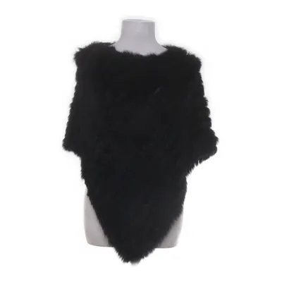 Poncho (Black) from Soyaconcept Acrylic, Rabbit fur