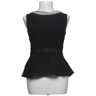 Peplum top (Black) from Hallhuber Donna Cotton, Elastane, Polyamide, Polyester