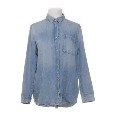 Denim blouse (Blauw) van American Vintage Katoen