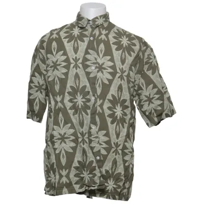 Short sleeve shirt (Green, Beige) from Topman Cotton, Linen