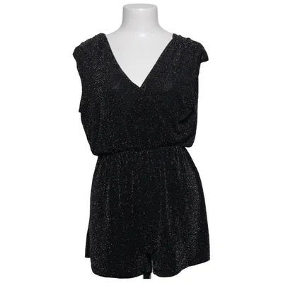 Jumpsuit (Zwart, Zilver) van Charlotte Russe Elastaan, Metallvezel, Polyamide