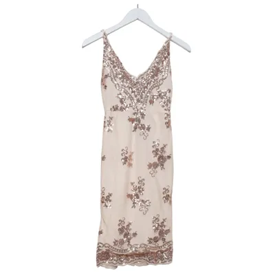 Klänning (Beige, Guldfärgad) från DM Retro Bomull, Polyester