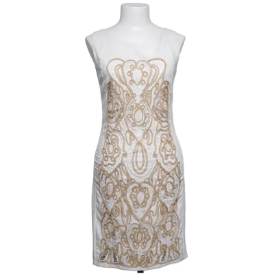 Jurk (Wit, Goud) van Oxygene Polyester