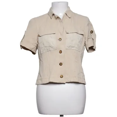 Kortärmad skjorta (Beige) från Apanage Linne, Viskos