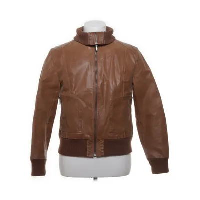 Leather jacket (Brown) from CKN of Scandinavia Acrylic, Elastane, Leather, Polyester