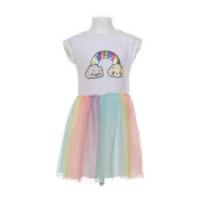 Kjole (Hvid, Flerfarvet) fra H&M Kids Bomuld, Elastan, Polyester